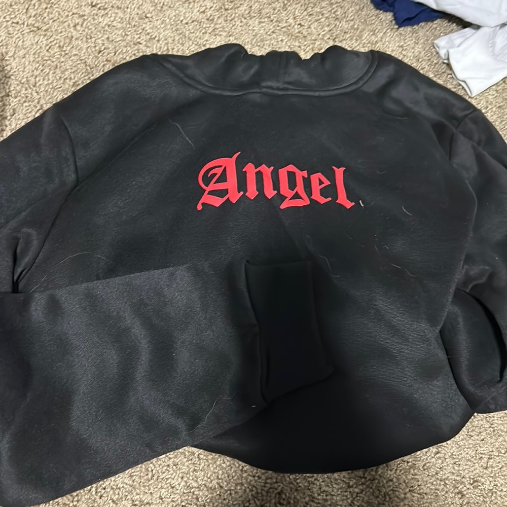 Black/red M men’s fleece hoodie